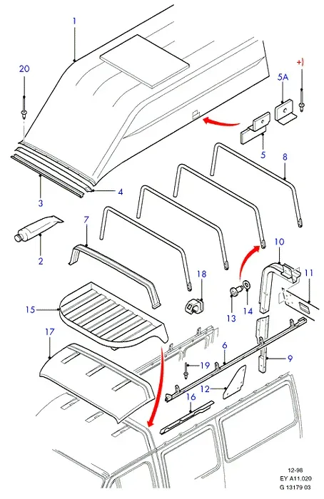 Roof structure diagram
