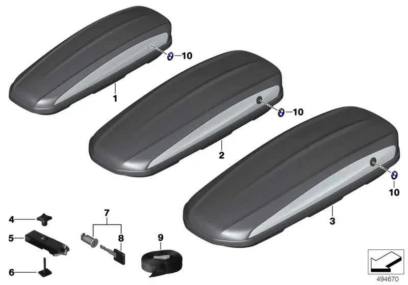 Roof box diagram