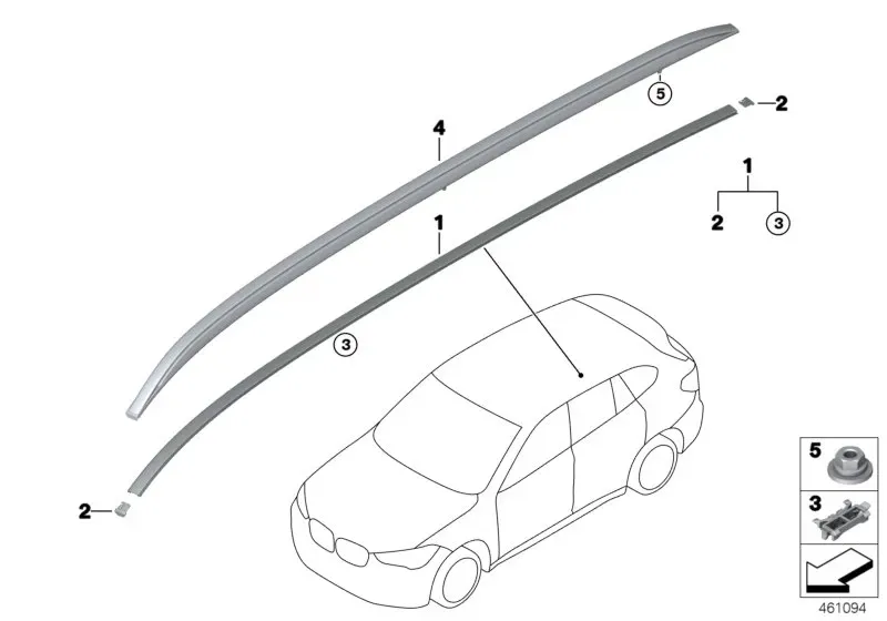 Roof rail diagram
