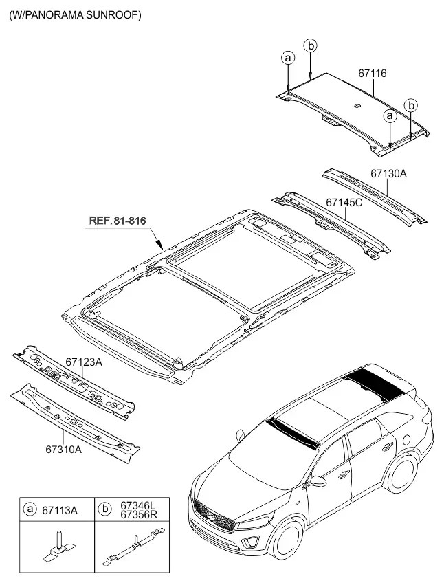 Roof panel diagram