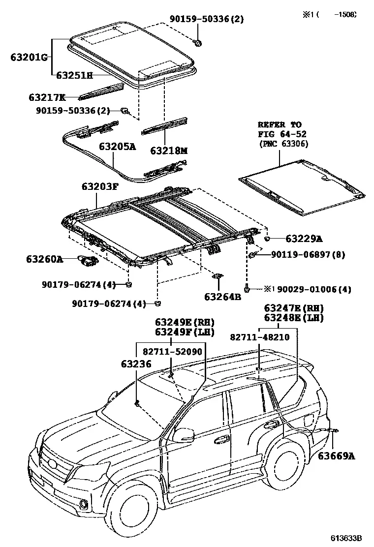 Sunroof diagram