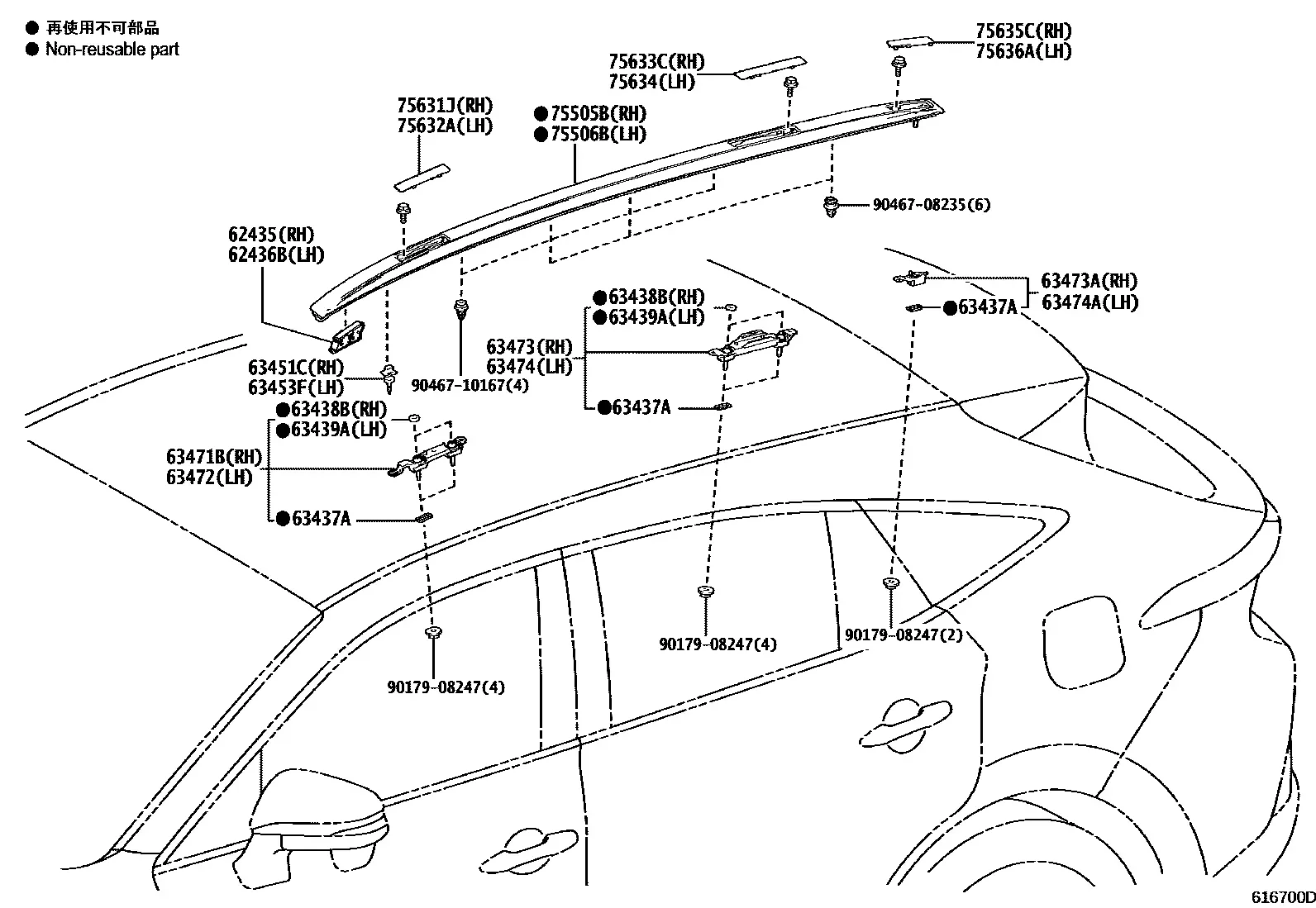 Roof rack diagram
