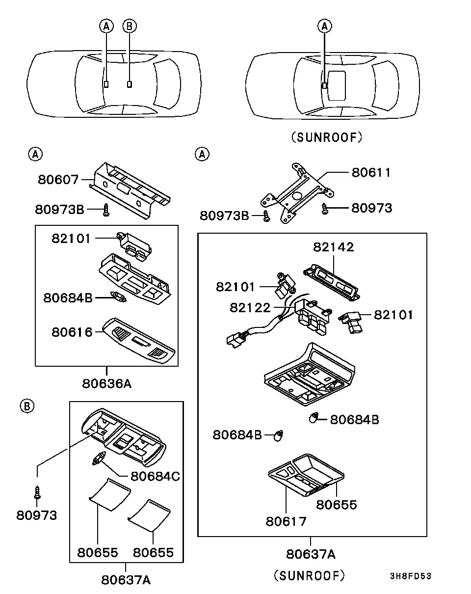 Interior lamp diagram