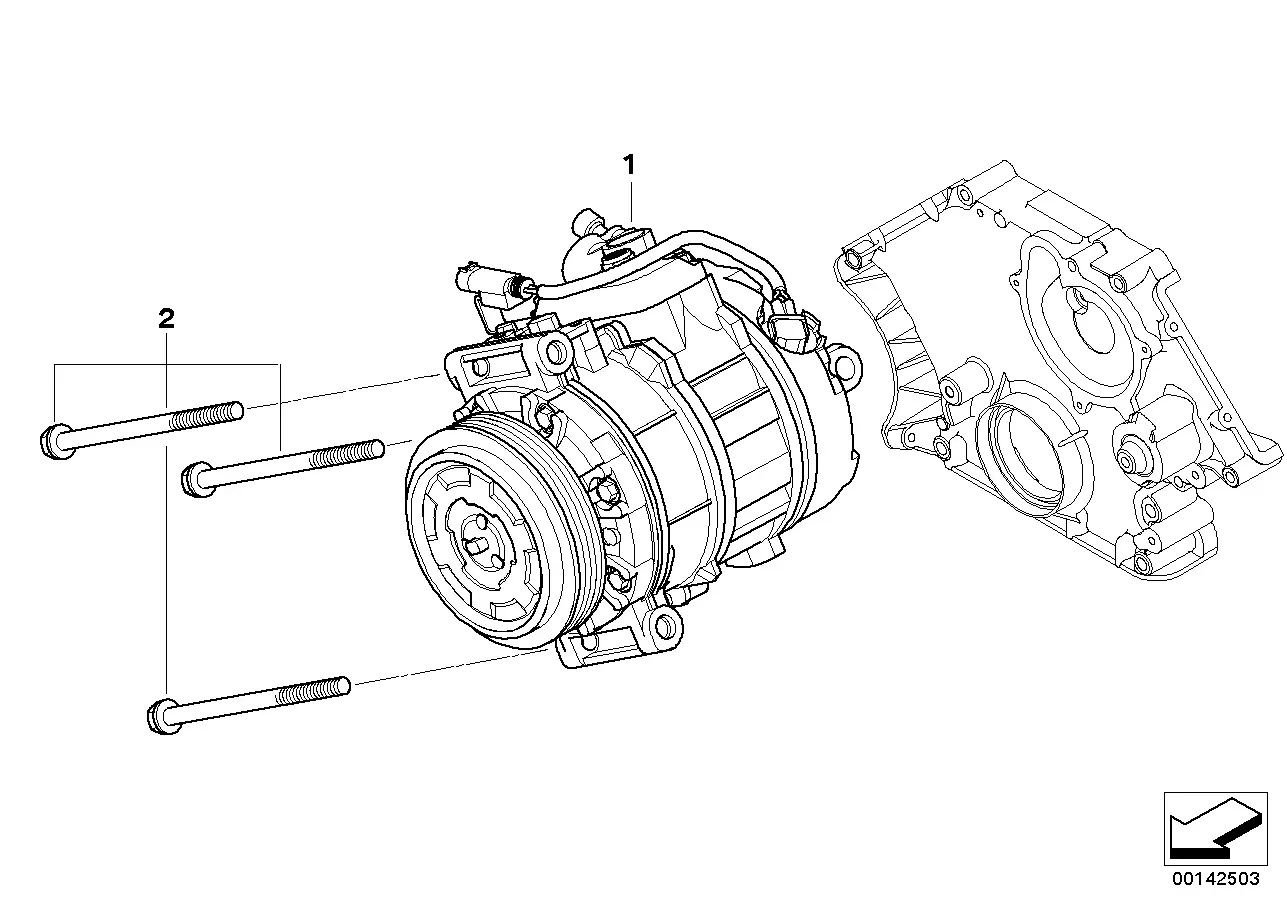 Air conditioning compressor diagram