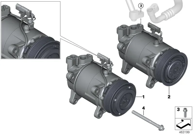 Air conditioning compressor diagram