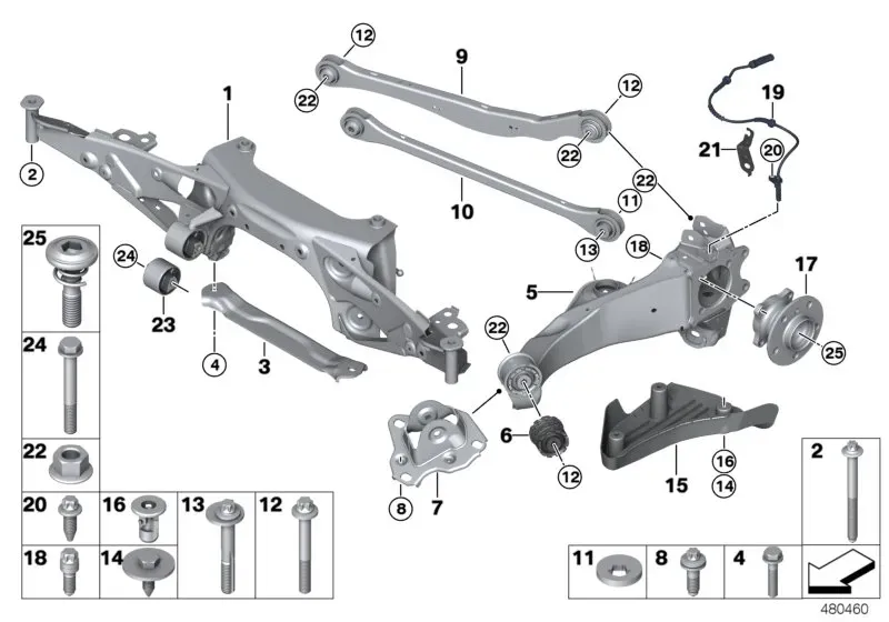 Rear suspension diagram