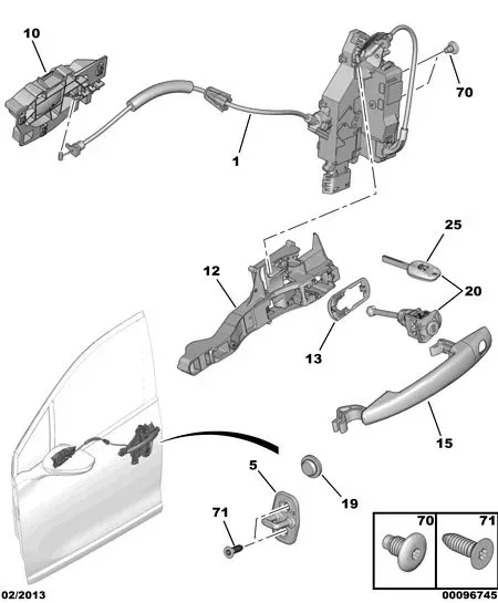 Front Side Door Handle diagram