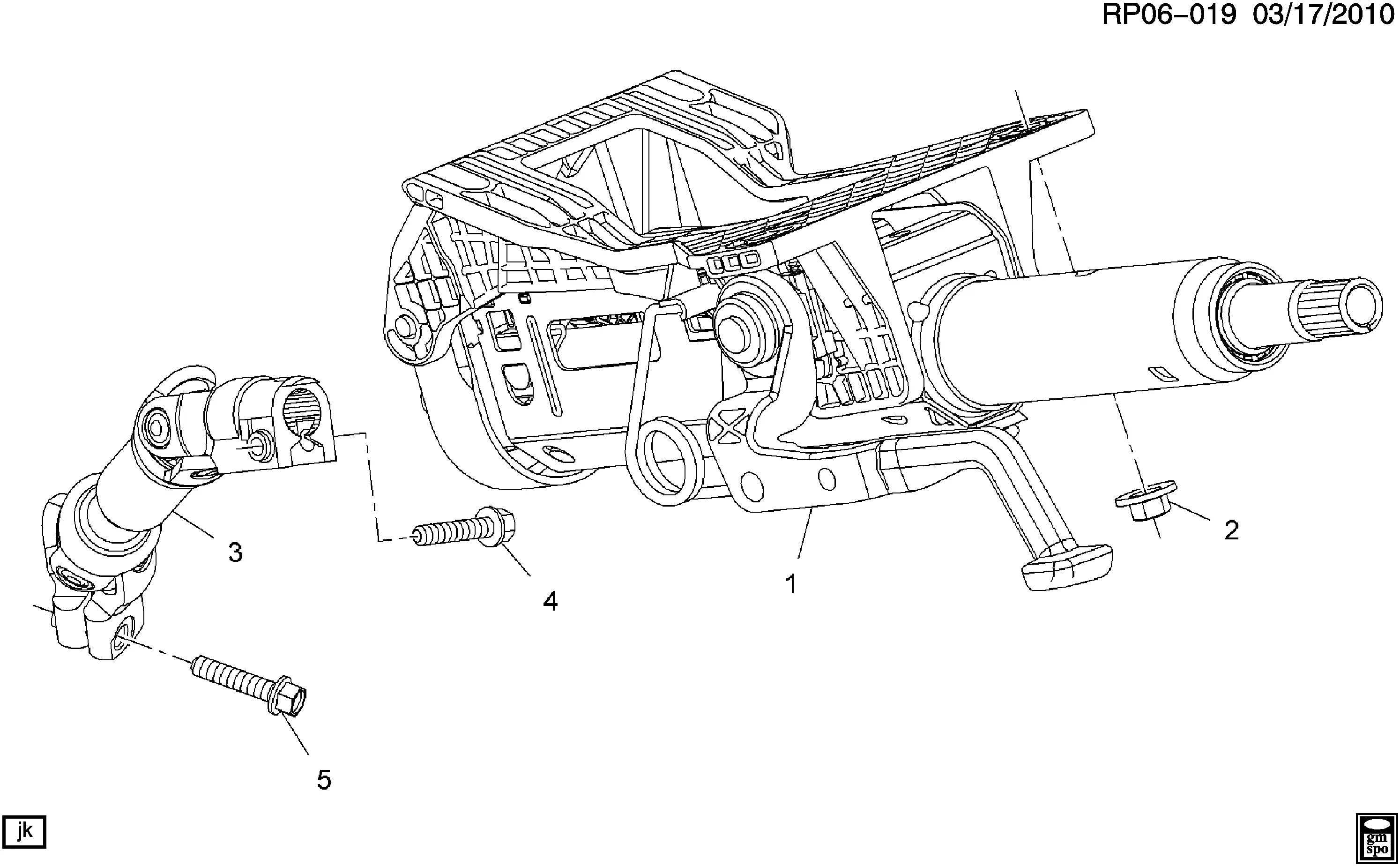Steering Column and Shaft diagram