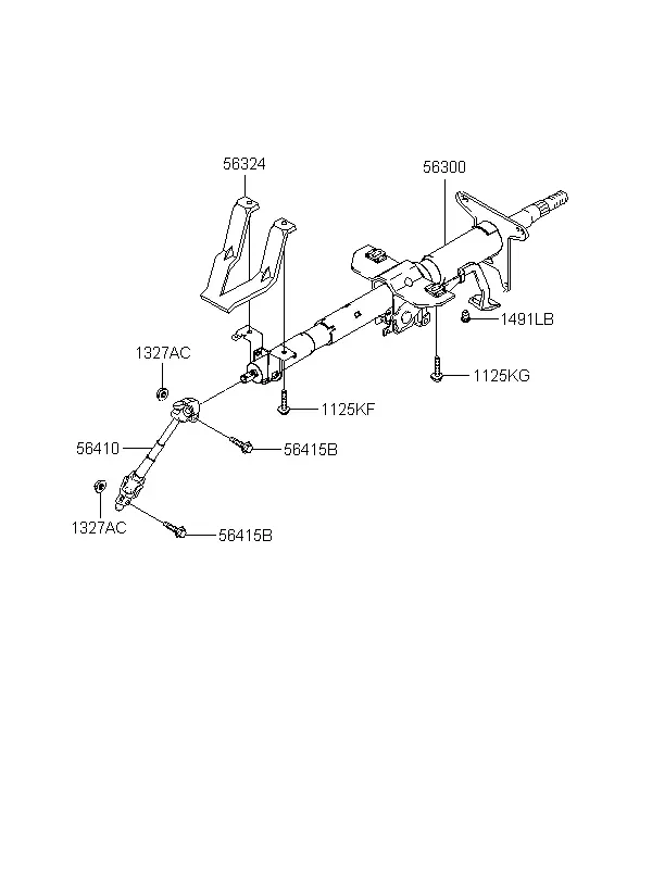 Steering Column and Shaft diagram