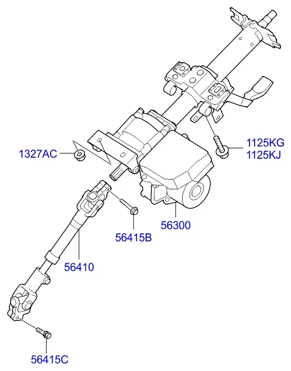 Steering Column and Shaft diagram