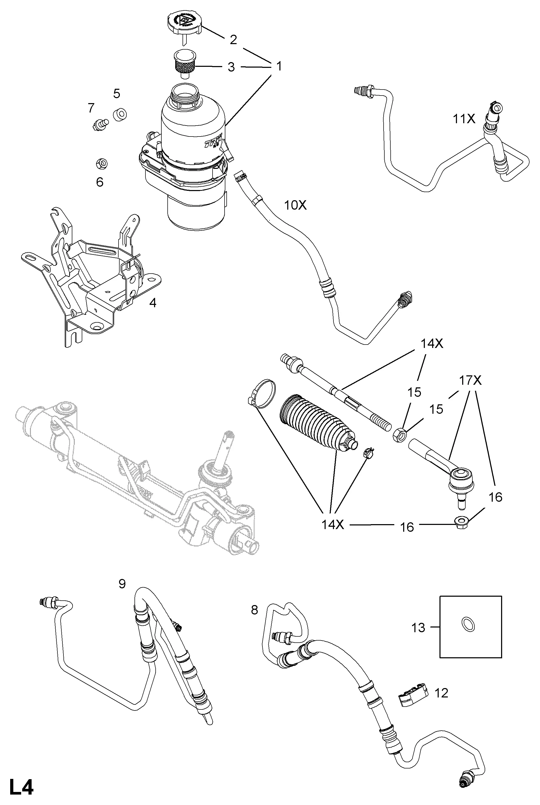 Рулевая тяга diagram
