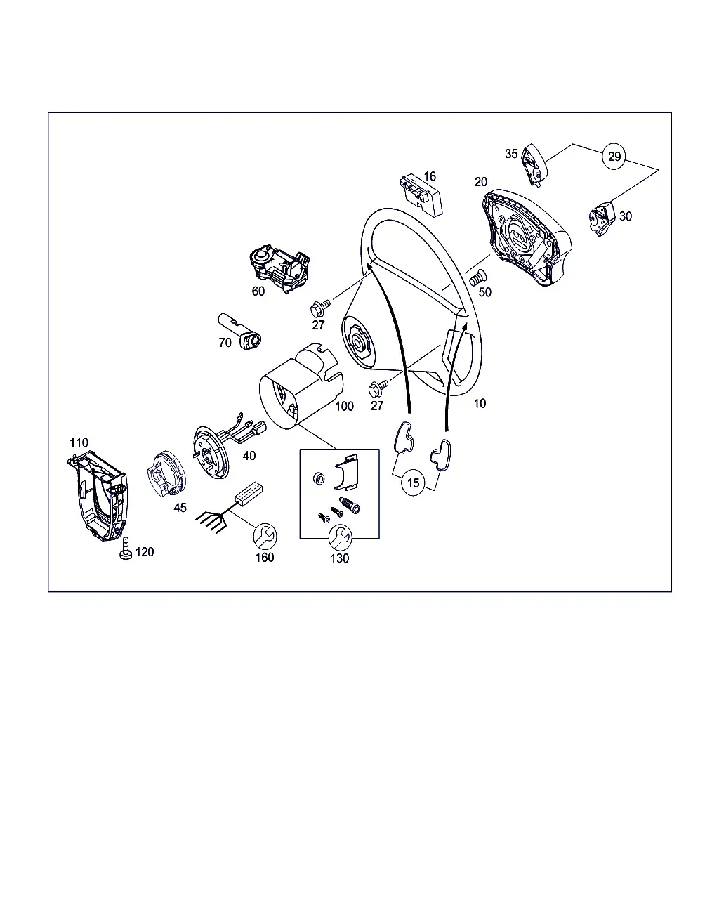 Steering Wheel and Steering Column Lock diagram