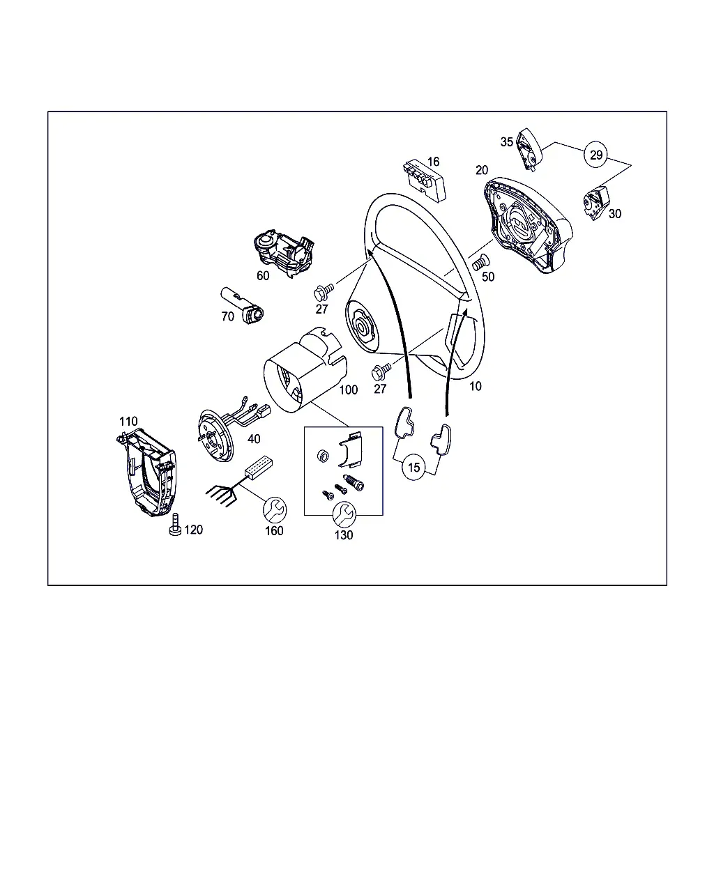 Steering Wheel and Steering Column Lock diagram