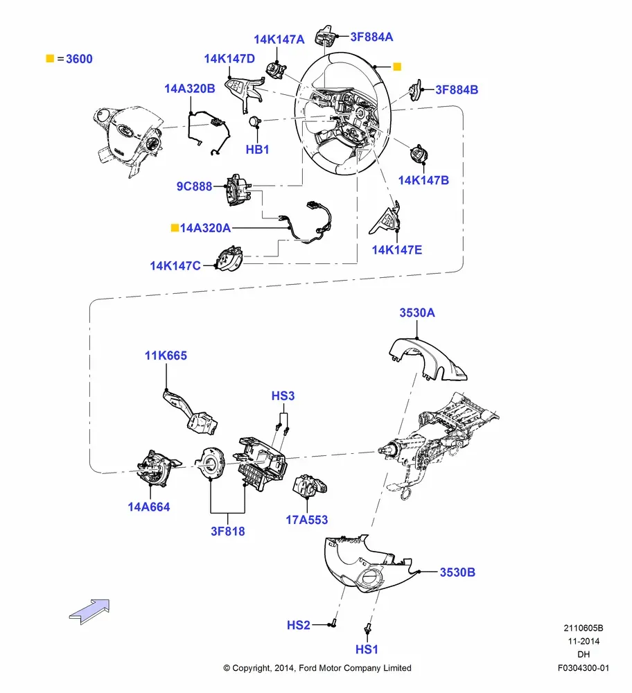 Steering Wheel and Switches diagram