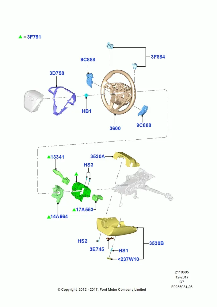 Steering Wheel and Column Switches diagram