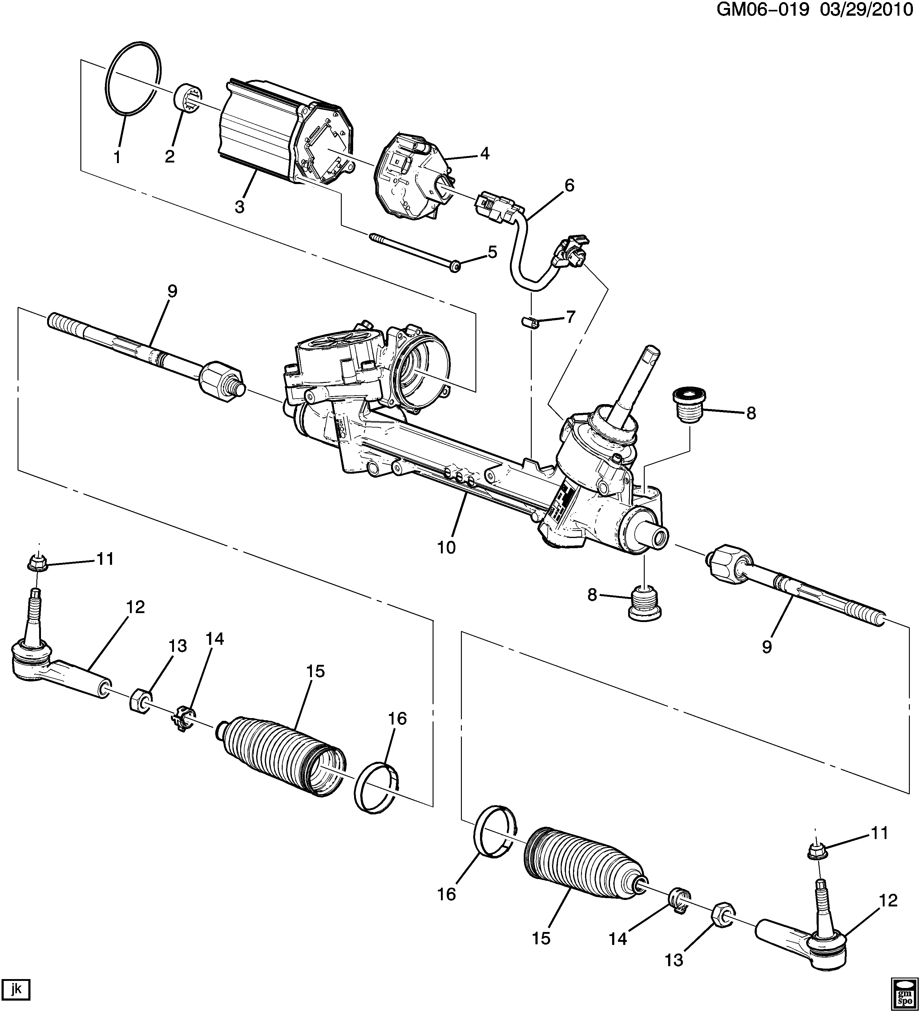 Steering Gear Assembly diagram