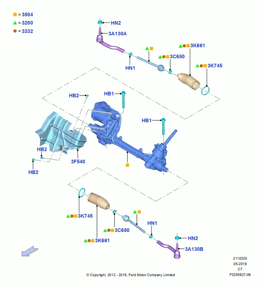 Рулевой механизм diagram