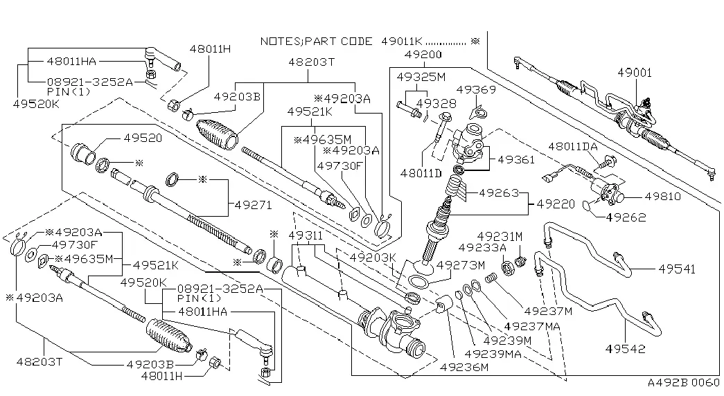 Power Steering Gear diagram