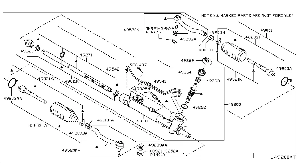 Power Steering Gear diagram