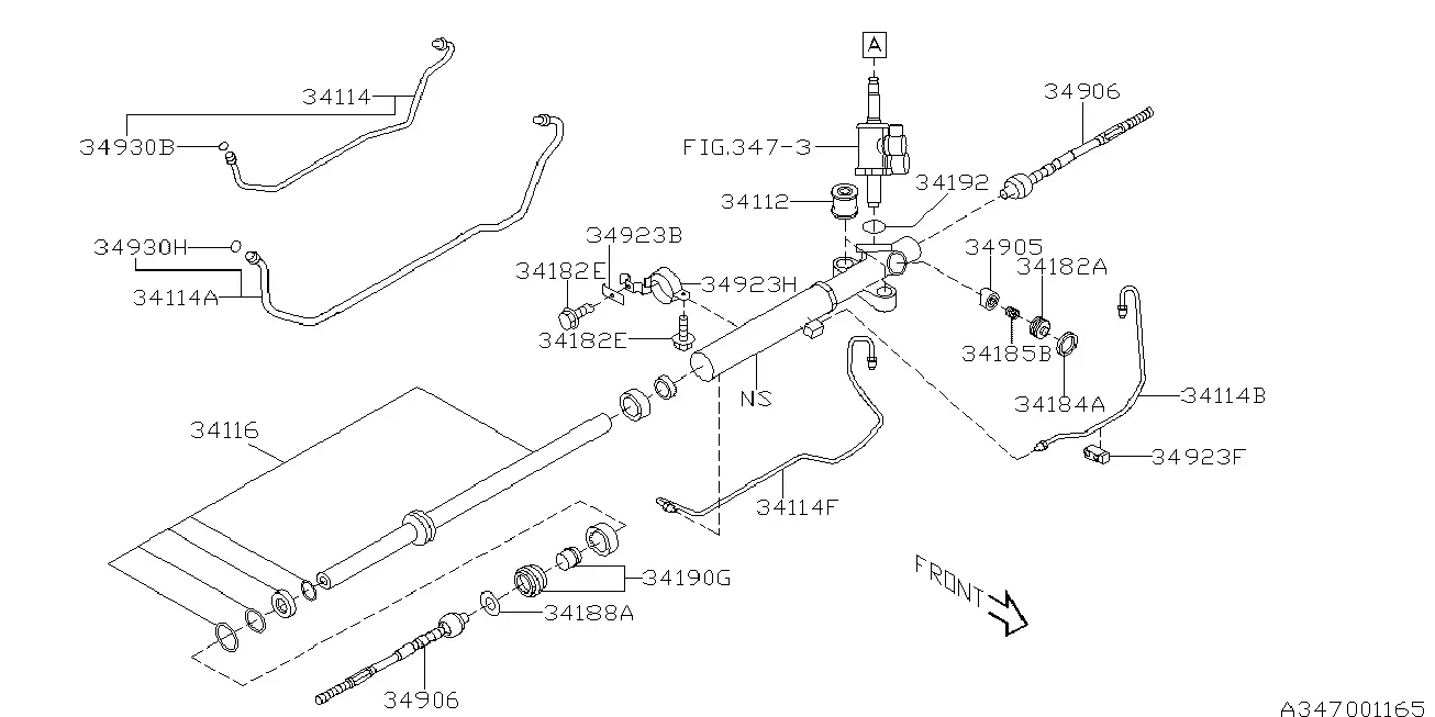 Power Steering Gear Box diagram