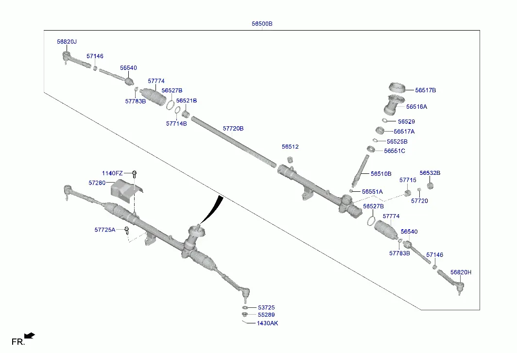 Power Steering Gear diagram