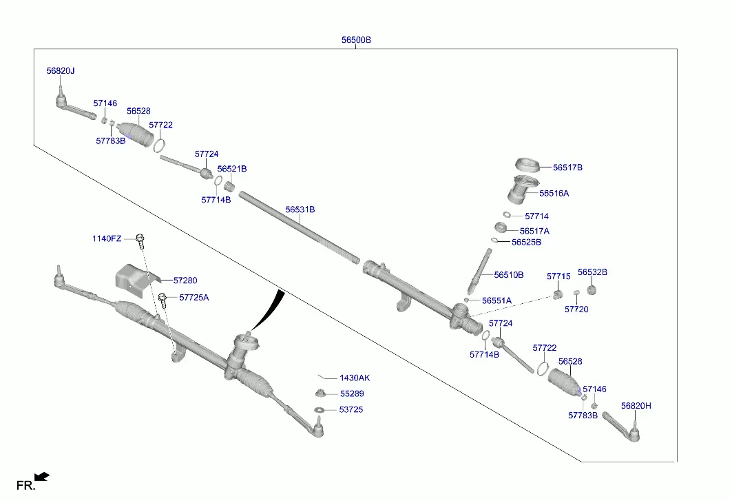 Power Steering Gear diagram