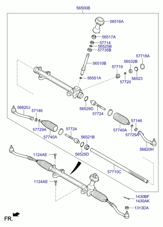 Power Steering Gear diagram