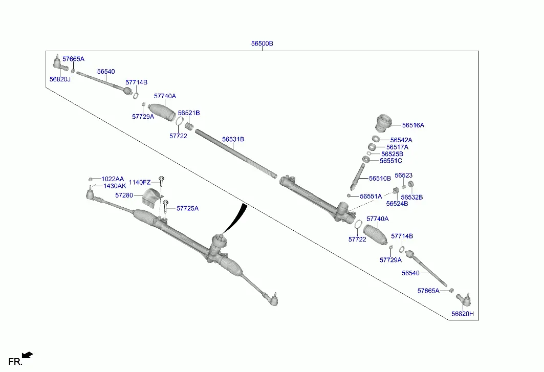 Power Steering Gear diagram