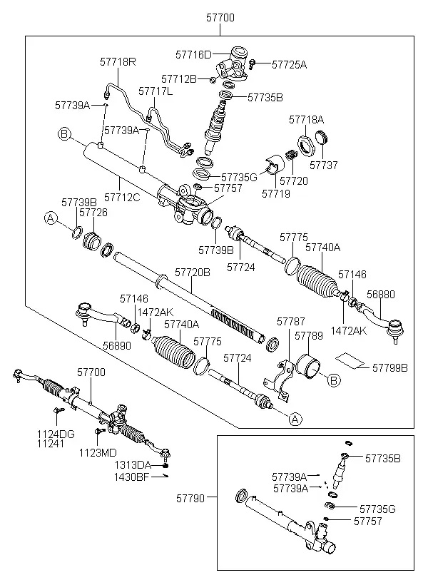 Power Steering Gear diagram
