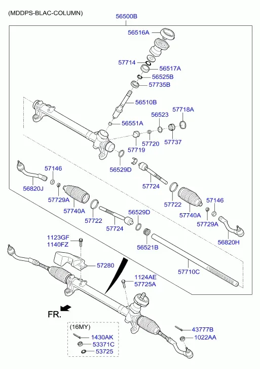 Power Steering Gear diagram