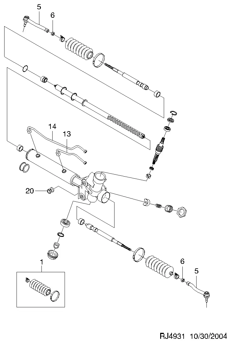 Steering Tie Rods and Ends diagram