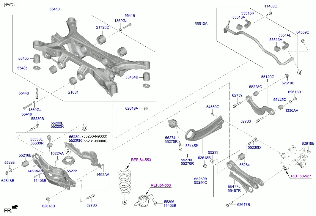 Rear Suspension Arms diagram