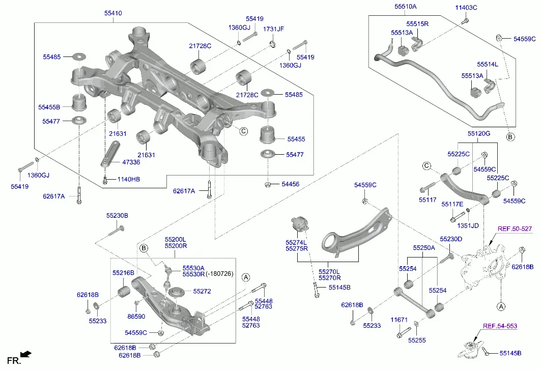 Rear Suspension Arms diagram