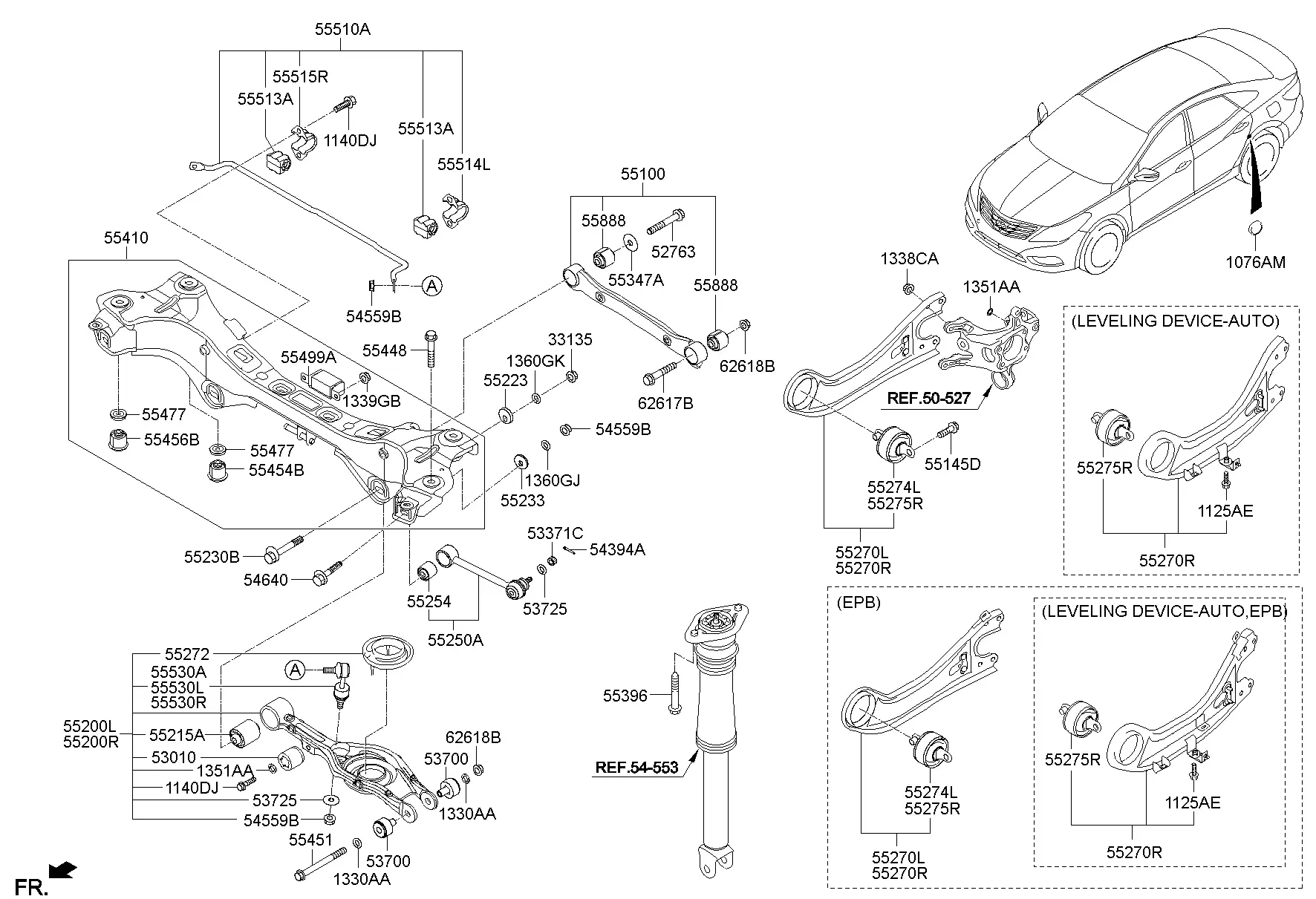 Rear Suspension Control Arms diagram
