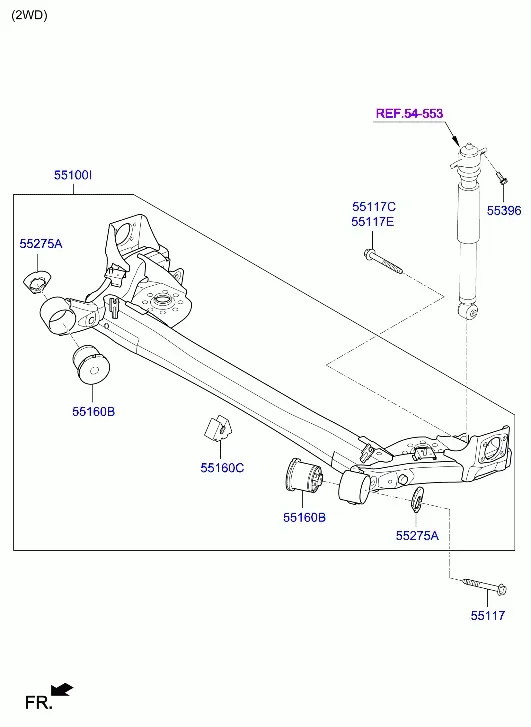 Рычаги задней подвески diagram
