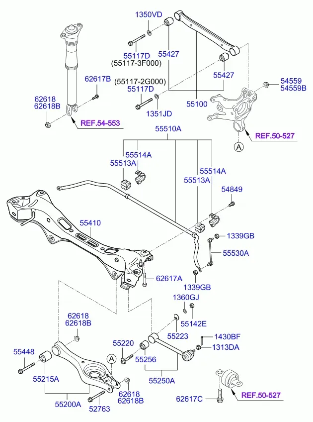 Rear Suspension Arms diagram