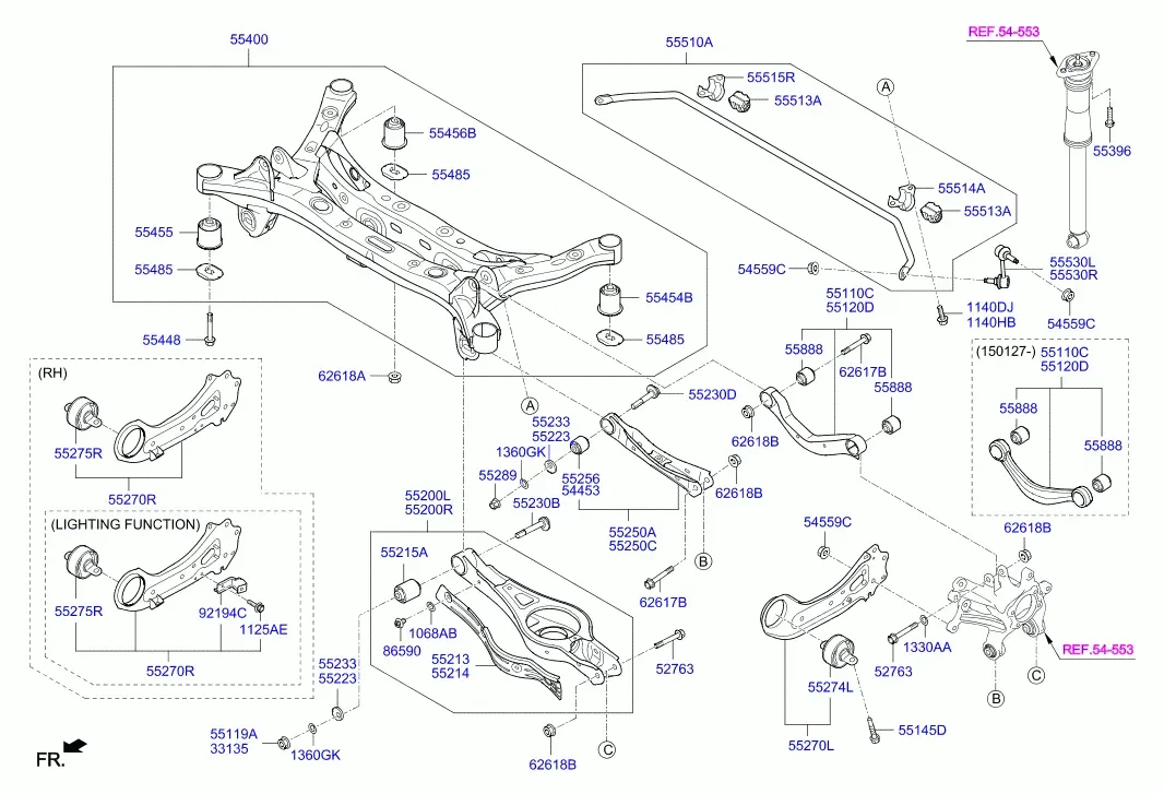 Rear Suspension Arms diagram