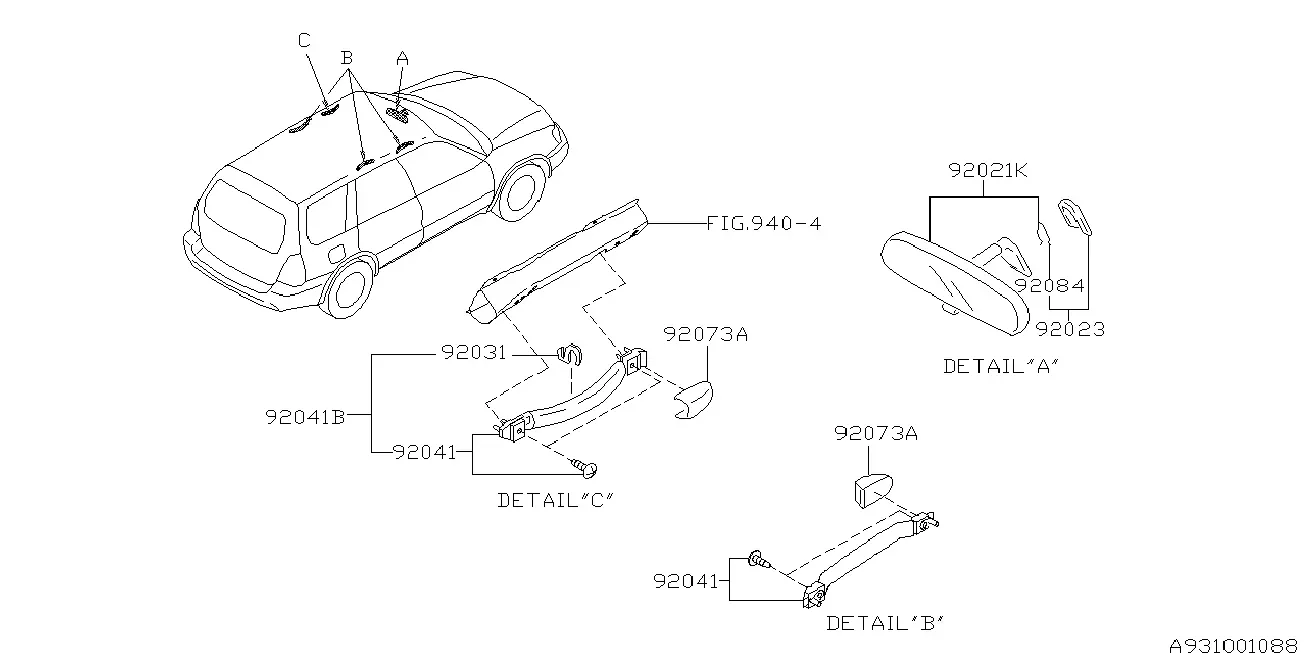 Interior Mirror and Trim diagram