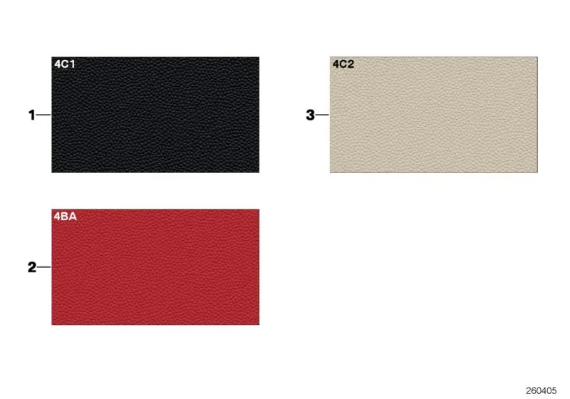Sample page, interior trim colours 1 diagram