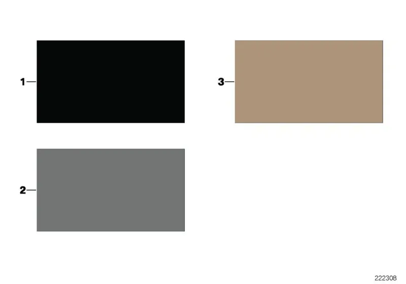 Схема «Sample page, interior trim colours 1»