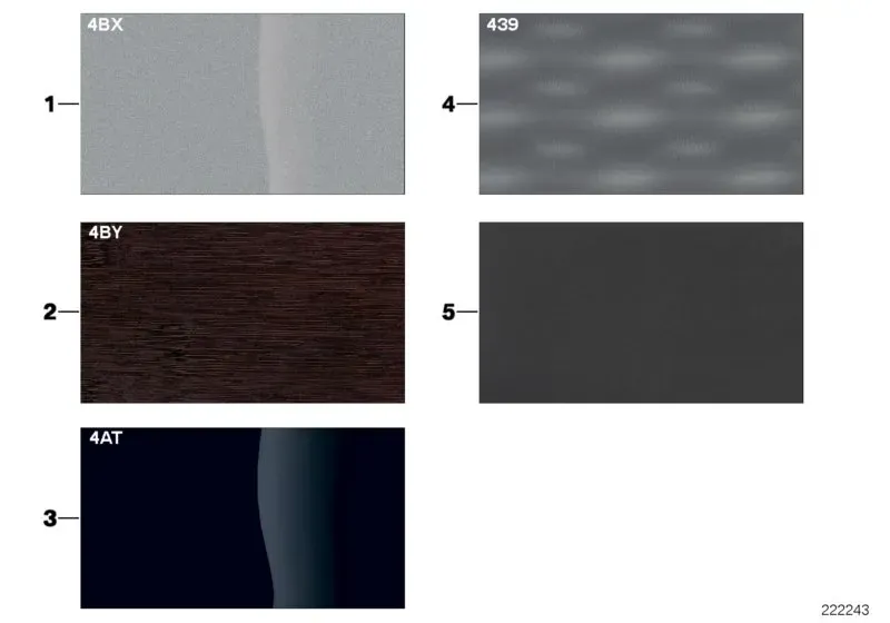 Схема «Sample page, interior trim strips 1»