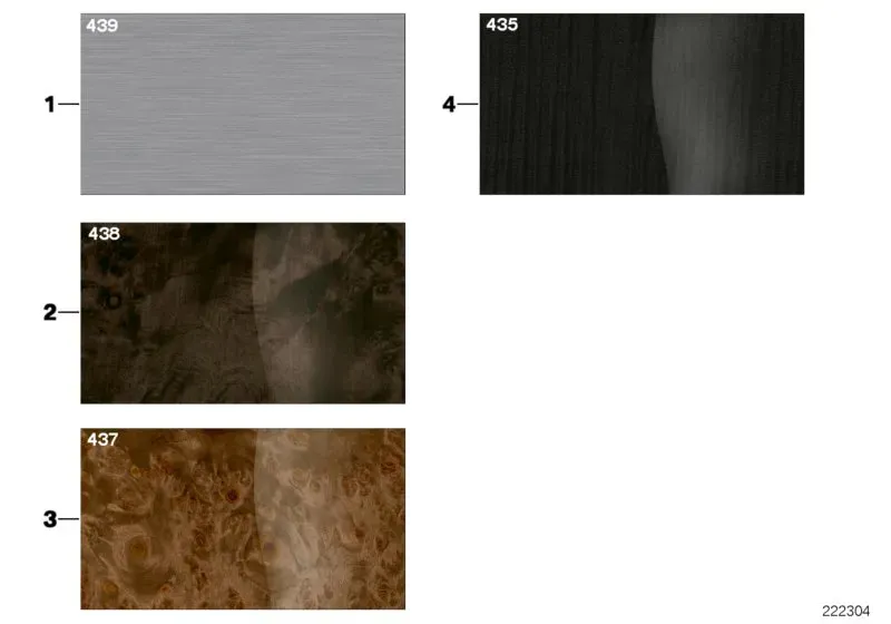 Схема «Sample page, interior trim strips 2»