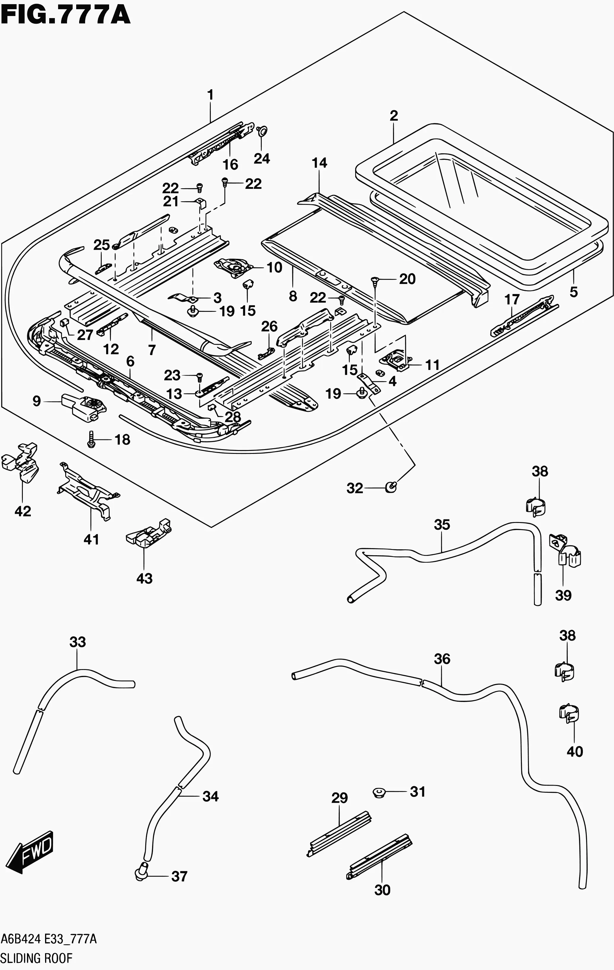 Sunroof Assembly diagram