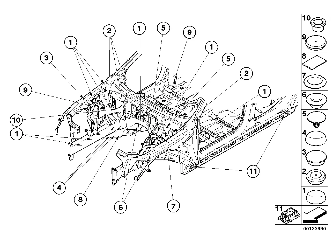 Plugs and seals diagram