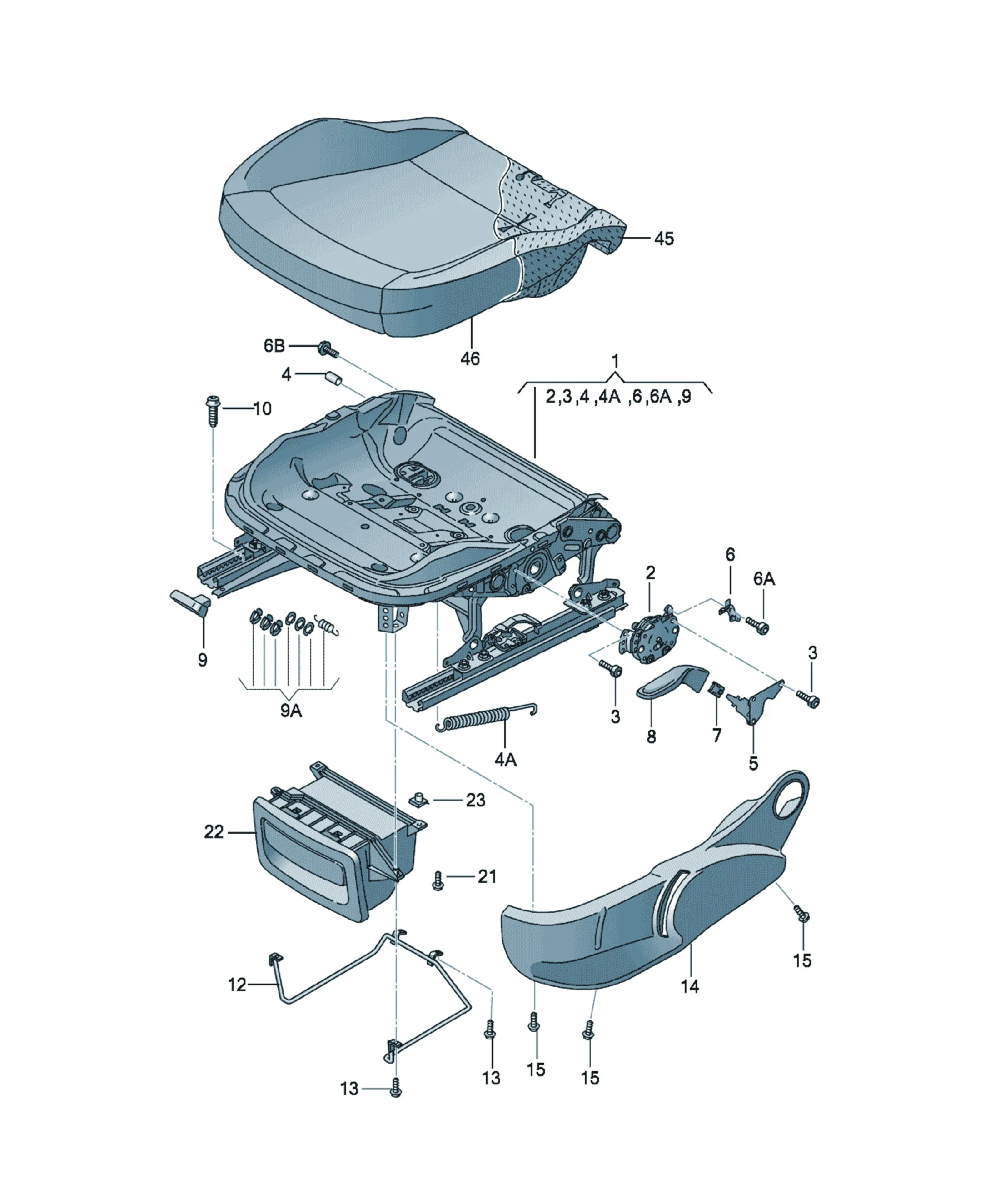 Front seat diagram
