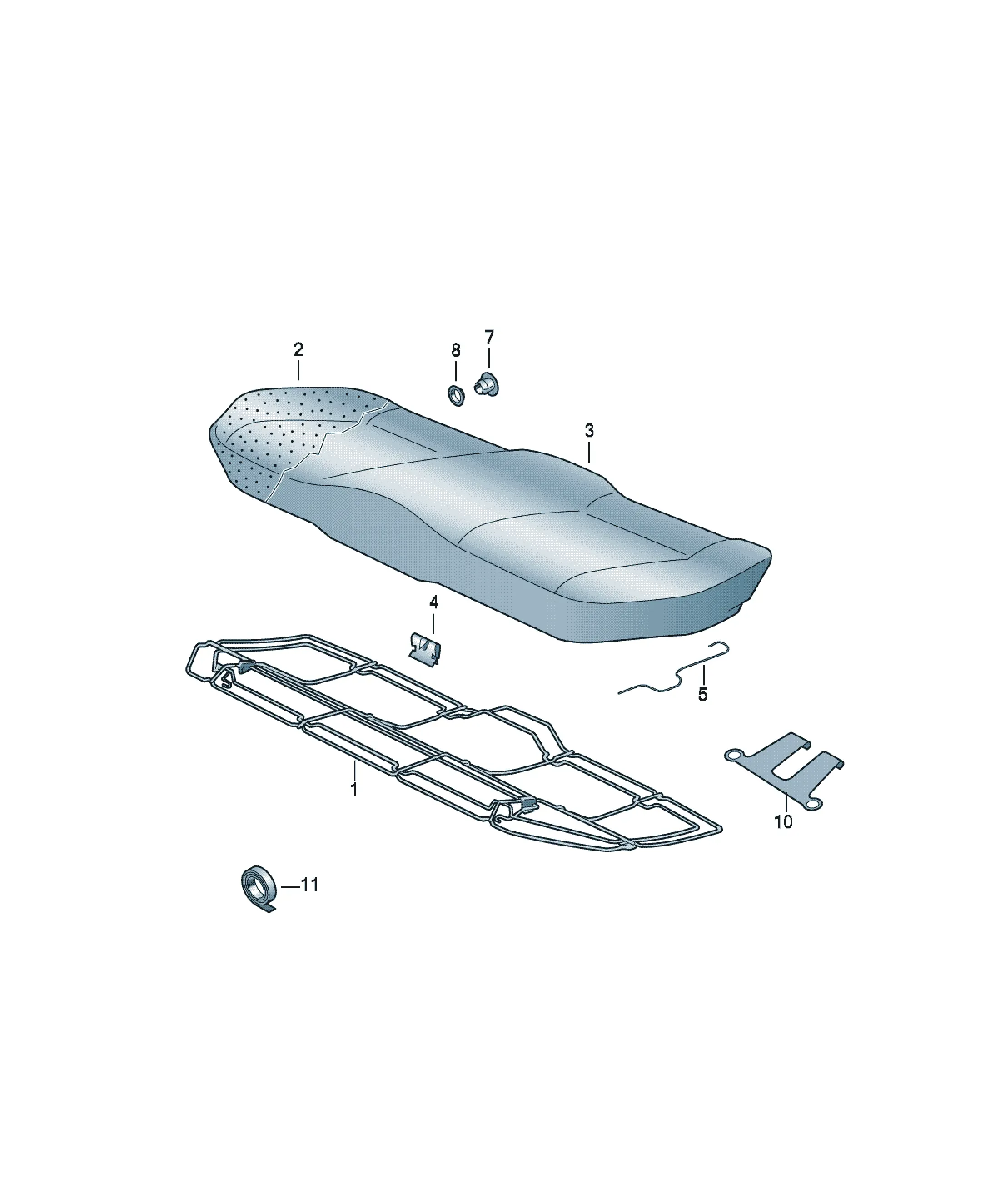 Rear seat diagram