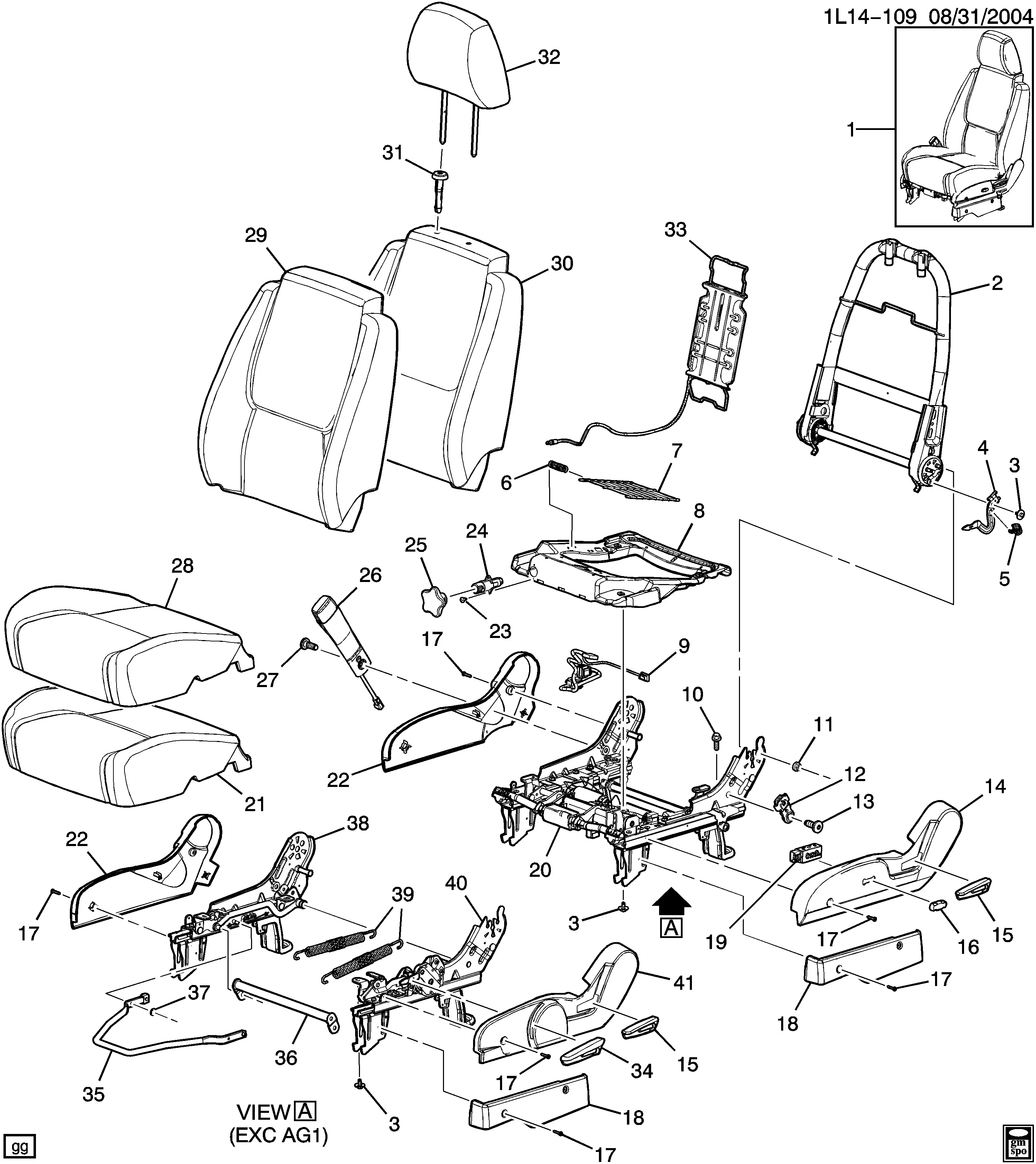 Driver seat diagram