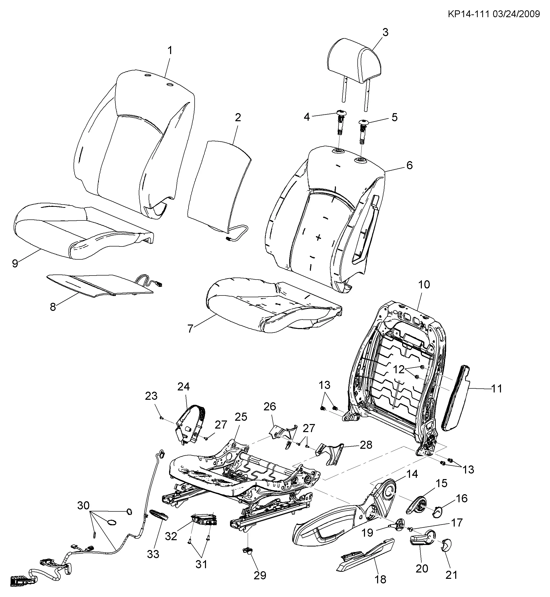 Driver seat diagram