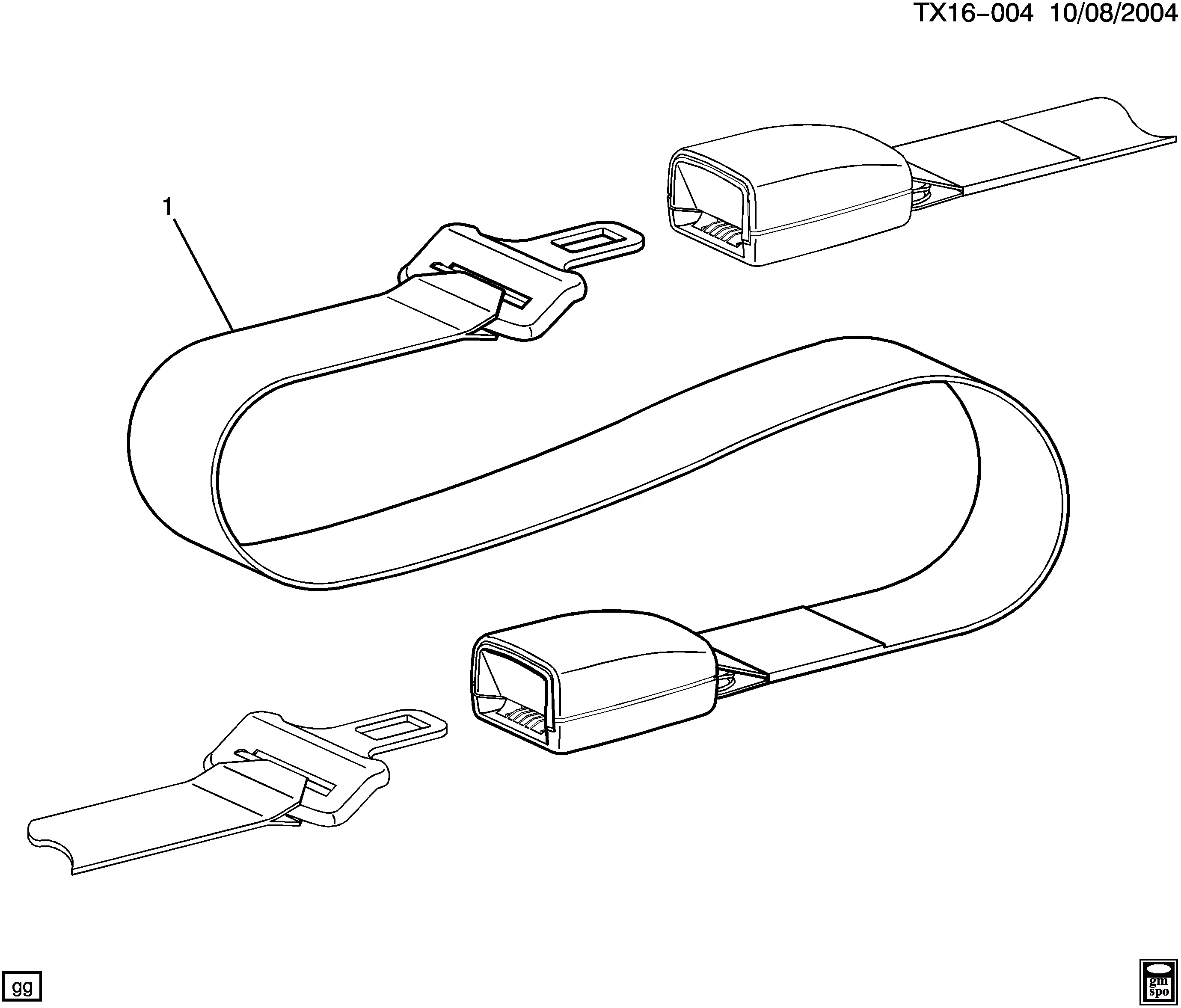 Seat belt extension diagram