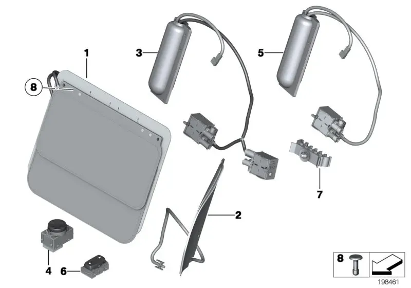 Front seat lumbar support diagram